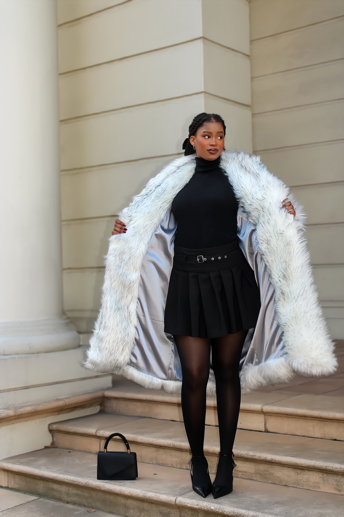 La Glacé Faux Fur Coat - Image 2